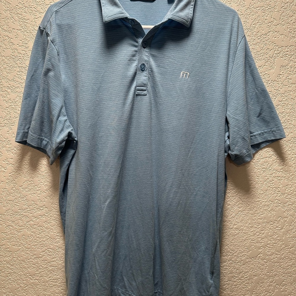 Travis Mathew Light Blue Polo Shirt